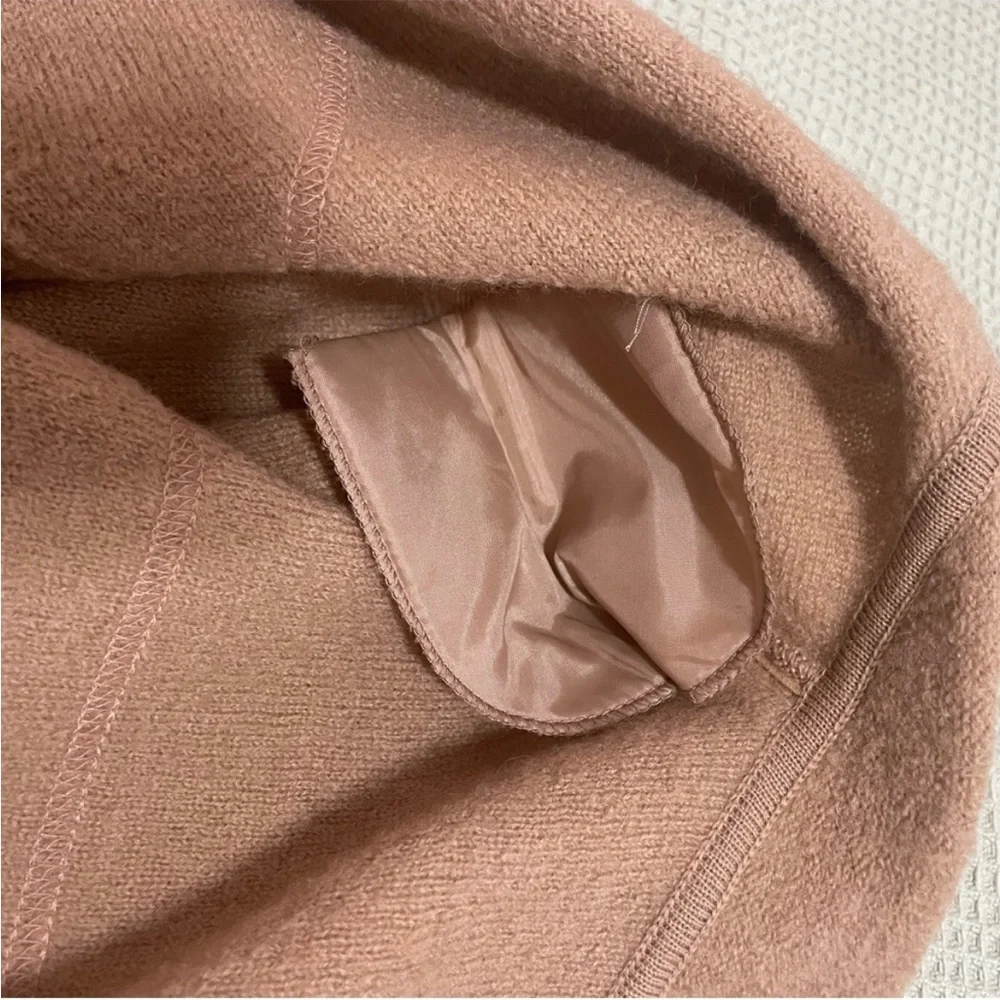 Laura Scott women’s large petite tan brown camel color Wool Cardigan